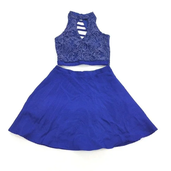 speechless formal dresses Speechless Girls' Long Sleeve A-Line Party Dress - Scuba Crepe Skater Dress With Square Neckline & Sheer Sparkle Cuffs